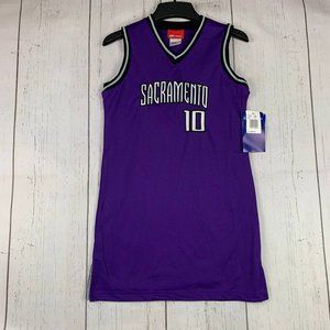 Sacramento Kings‎ Bibby 10 NBA Large Reebok Jersey Shirt Purple New Youth Girl